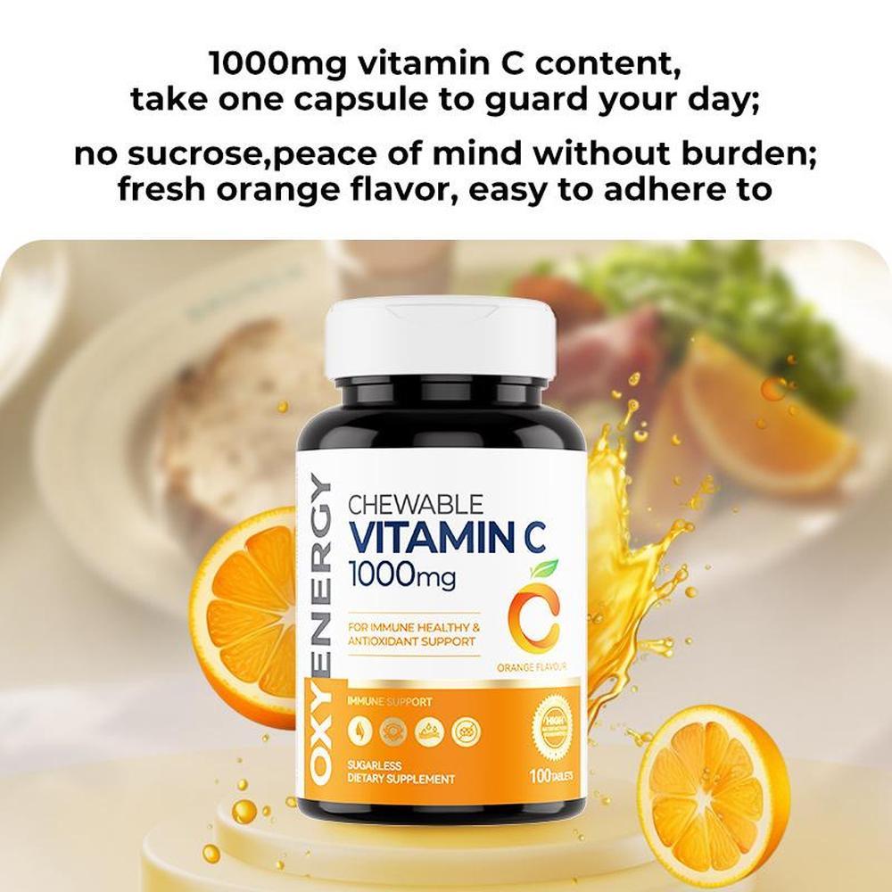 OXYENERGY Chewable Vitamin C – 1000mg, 100 Tablets