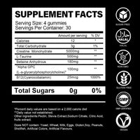 Creatine Gummies – 120 Count Bottle