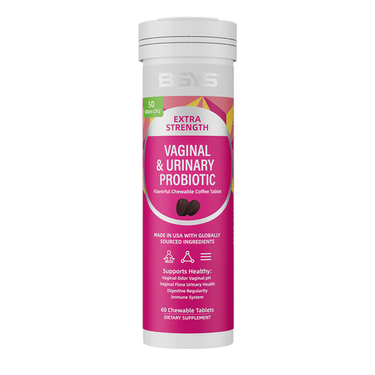 BSYS Vaginal Probiotics That Taste Like Coffee – Daily Wellness Chews for Women