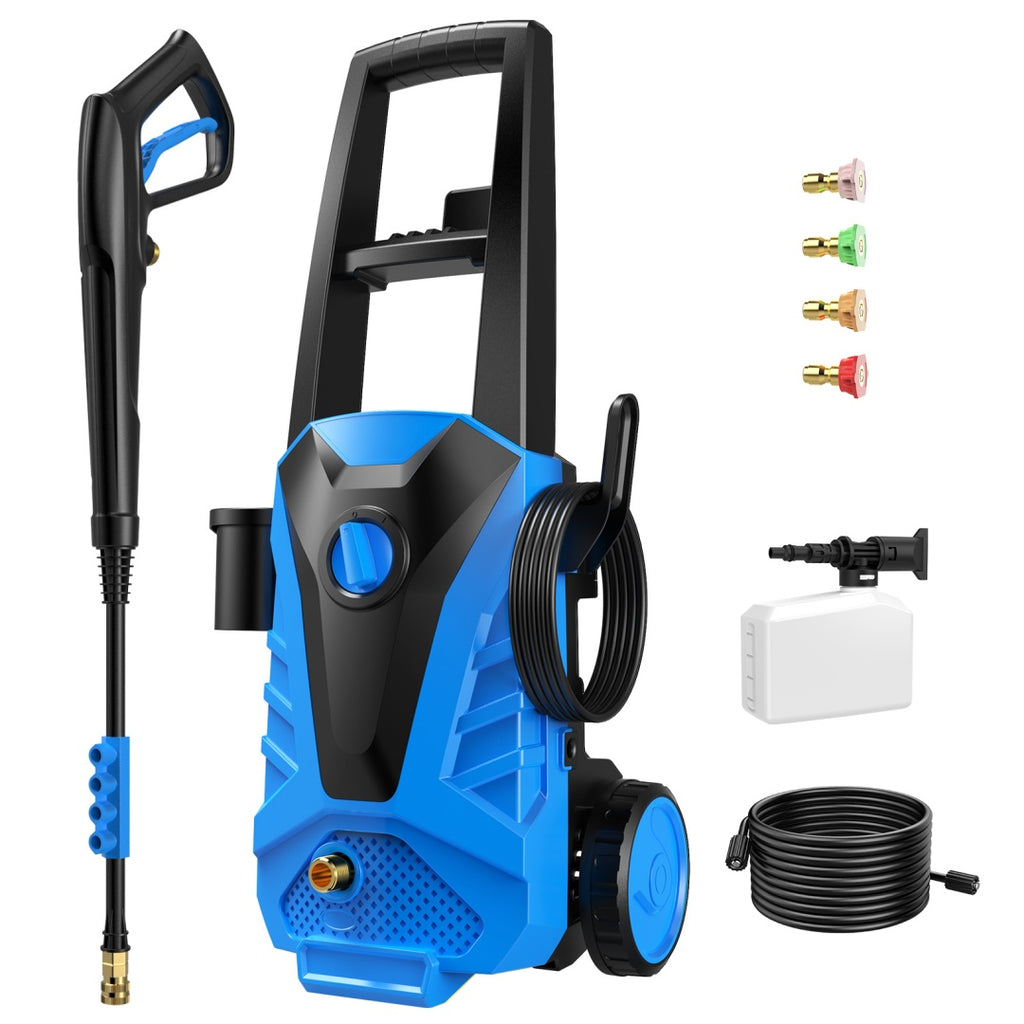 Electric Pressure Washer – 2.0 GPM High-Power Cleaning Machine with Foam Cannon for Cars, Patios & Outdoor Surfaces