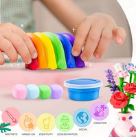 Air Dry Clay Flower Craft Kit – 10-Piece DIY Vase & Bouquet Set for Kids, Boosts Fine Motor Skills & Creativity