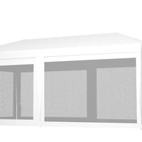 Outsunny 10×20 Party Tent – Outdoor Wedding Canopy Gazebo with 6 Removable Sidewalls & Mesh Panels (White)