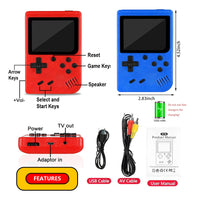 2 Pack Handheld Games for Kids Console 400 Retro Video Games, Portable Gaming Player Mini Arcade Electronic Toy Gifts for Boys Girls 2 Pack