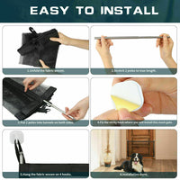 Portable Mesh Safety Gate – Pet & Baby Guard for Doors, Stairs, and Hallways