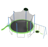 12ft Backyard Trampoline with Slide, Swings & Basketball Hoop – ASTM‑Approved Outdoor Play Set for Kids & Adults