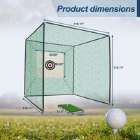 Golf Practice Net Cage with Metal Frame – Indoor & Outdoor Hitting Kit