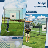 Golf Practice Net Cage with Metal Frame – Indoor & Outdoor Hitting Kit