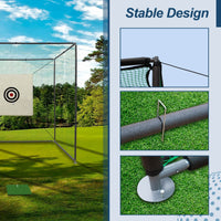 Golf Practice Net Cage with Metal Frame – Indoor & Outdoor Hitting Kit