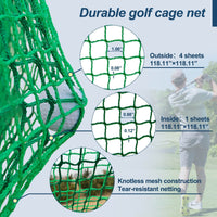 Golf Practice Net Cage with Metal Frame – Indoor & Outdoor Hitting Kit