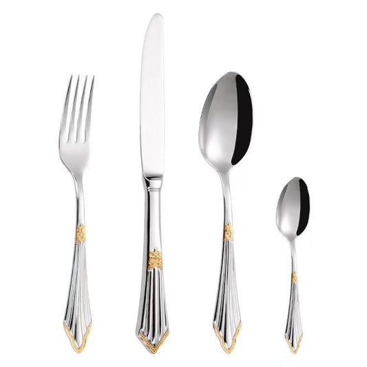 304 Stainless Steel Portable Tableware Set – Folding Knife, Fork, Spoon & Chopsticks  Detachable, Durable & Travel‑Ready