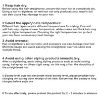 S7 Portable Cordless Hair Straightening Brush With LED Display - Lightweight Mini Negative Ion Hot Brush, USB Rechargeable Women's Travel Essentials Gift, Scald Protection