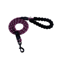 Reflective Nylon Dog Leash – Anti‑Slip Foam Handle, Zinc Alloy Hook, for Small to Large Dogs