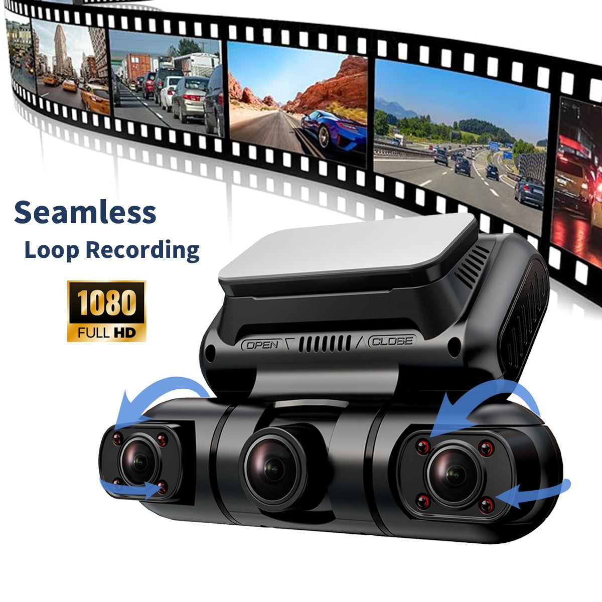 Hainbach 360° Dash Cam System – 4-Channel 1080P HD Car Camera with Night Vision & Parking Mode