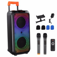 40W Portable Karaoke Machine & Trolley Speaker – Dual 8
