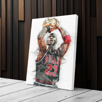 Michael Jordan Canvas Art – Chicago Bulls Legend Wall Décor  Premium Basketball Wall Print