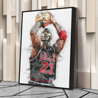 Michael Jordan Canvas Art – Chicago Bulls Legend Wall Décor  Premium Basketball Wall Print