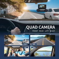 Hainbach 360° Dash Cam System – 4-Channel 1080P HD Car Camera with Night Vision & Parking Mode