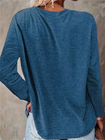 Women's Printed Long Sleeve Sweatshirt – Casual Crewneck Pullover for Fall & Winter