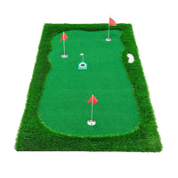 10x5 FT Golf Putting Green, Golf Training Mat With High-quality Turf, 3 Holes, 3 Flags And Cups For Indoor Outdoor