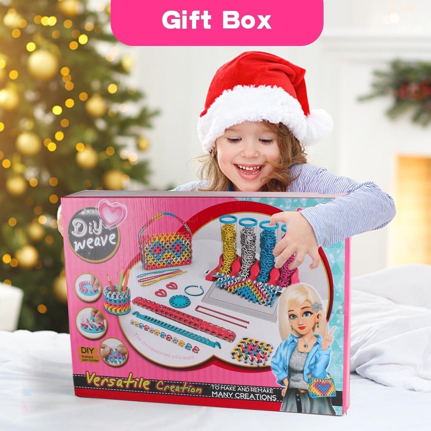 DIY Bracelet & Accessory Weaving Kit β Creative Craft Set for Girls with Loom, Threads & Instructions