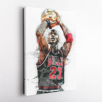 Michael Jordan Canvas Art – Chicago Bulls Legend Wall Décor  Premium Basketball Wall Print
