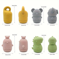 Silicone Marine Animal Bath Toys – Squeeze & Squirt Set for Babies & Toddlers, Mold-Free & Eco-Friendly