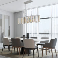 Modern Oval Crystal Chandelier – Luxury Ceiling Light Fixture for Dining Room, Living Room & Foyer (No Bulbs Included)