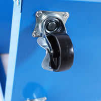 3‑Tier Rolling Mechanic Tool Cart – Heavy‑Duty Steel Utility Cart with Lockable Wheels & 450 lbs Capacity (Blue)