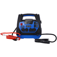 Rechargeable Jump Starter For Gas Diesel Vehicles - 1800 Amps With Air Compressor And AC, 12V DC, USB Power Station