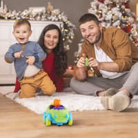 2-Pack Dinosaur Remote Control Cars with Lights & Music – Rechargeable, Multiplayer Fun for Kids Ages 3+