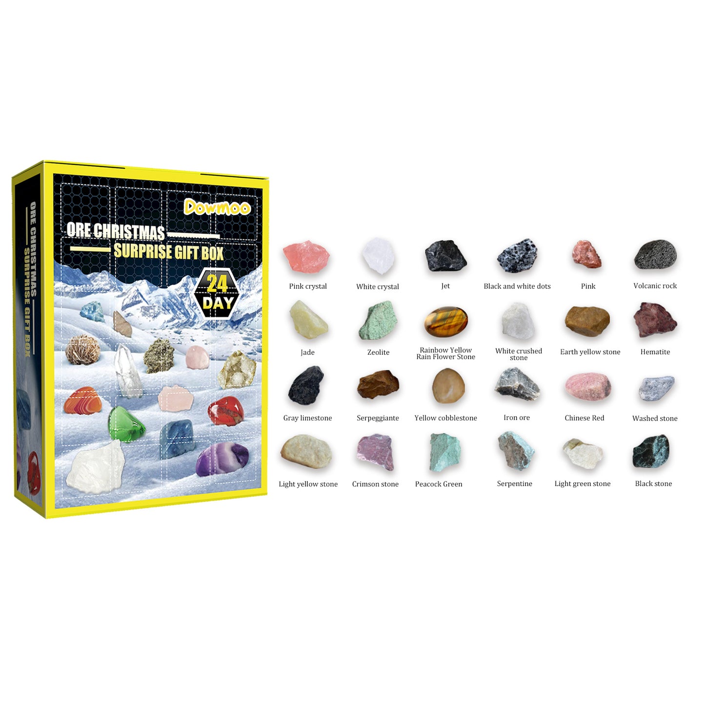 24-Day Countdown Surprise Blind Box – Treasure Ore Christmas Gift Set