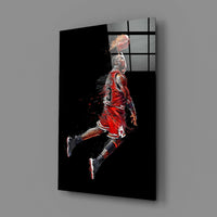 Michael Jordan Tempered Glass Wall Art – Ultra‑HD Print, Glossy Finish, Easy Mounting