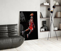 Michael Jordan Tempered Glass Wall Art – Ultra‑HD Print, Glossy Finish, Easy Mounting