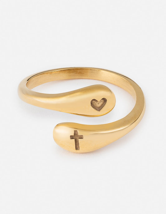 Cross Equals Love Ring