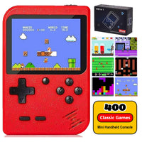 Handheld Games for Kids Console 400 Retro Video Games, Portable Gaming Player Mini Arcade Electronic Toy Gifts for Boys Girls, Red