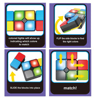 Magic Cube Flip Slide Match Memory Game – Electronic Handheld Fidget Toy | Single or Multiplayer