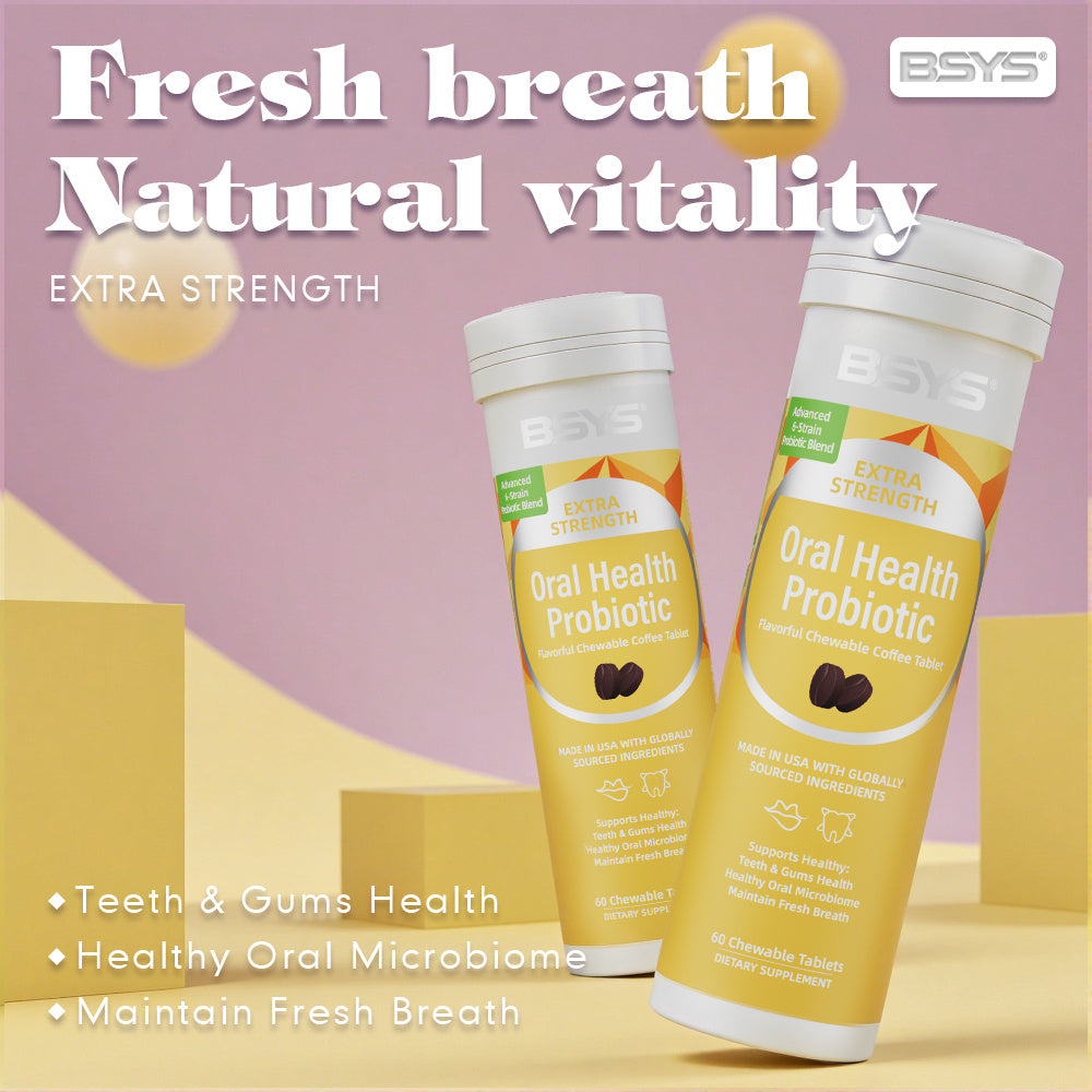BSYS Coffee Lovers Meet Your New Obsession Oral Probiotic Chews That TASTE LIKE COFFEE High-quality Supplements For Your Mouth No Gross Aftertaste, Just That Rich, Roasty Vibe. Game Changer
