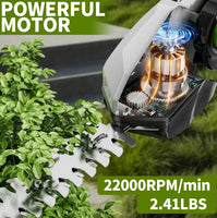 Cordless 2-in-1 Hedge Trimmer & Grass Shears – 21V Electric Garden Tool Kit with Dual Battery for Lawn, Patio & Bush Care