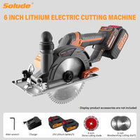 Single-Hand Cutting Machine SQ-006C – Brushless Saw with Two 10-Cell Batteries, Ergonomic Grip & Adjustable Base for Wood & Plastic