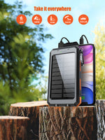 Solar Power Bank – Portable Charger with Built-In Light for Emergency, Travel & Outdoor Use