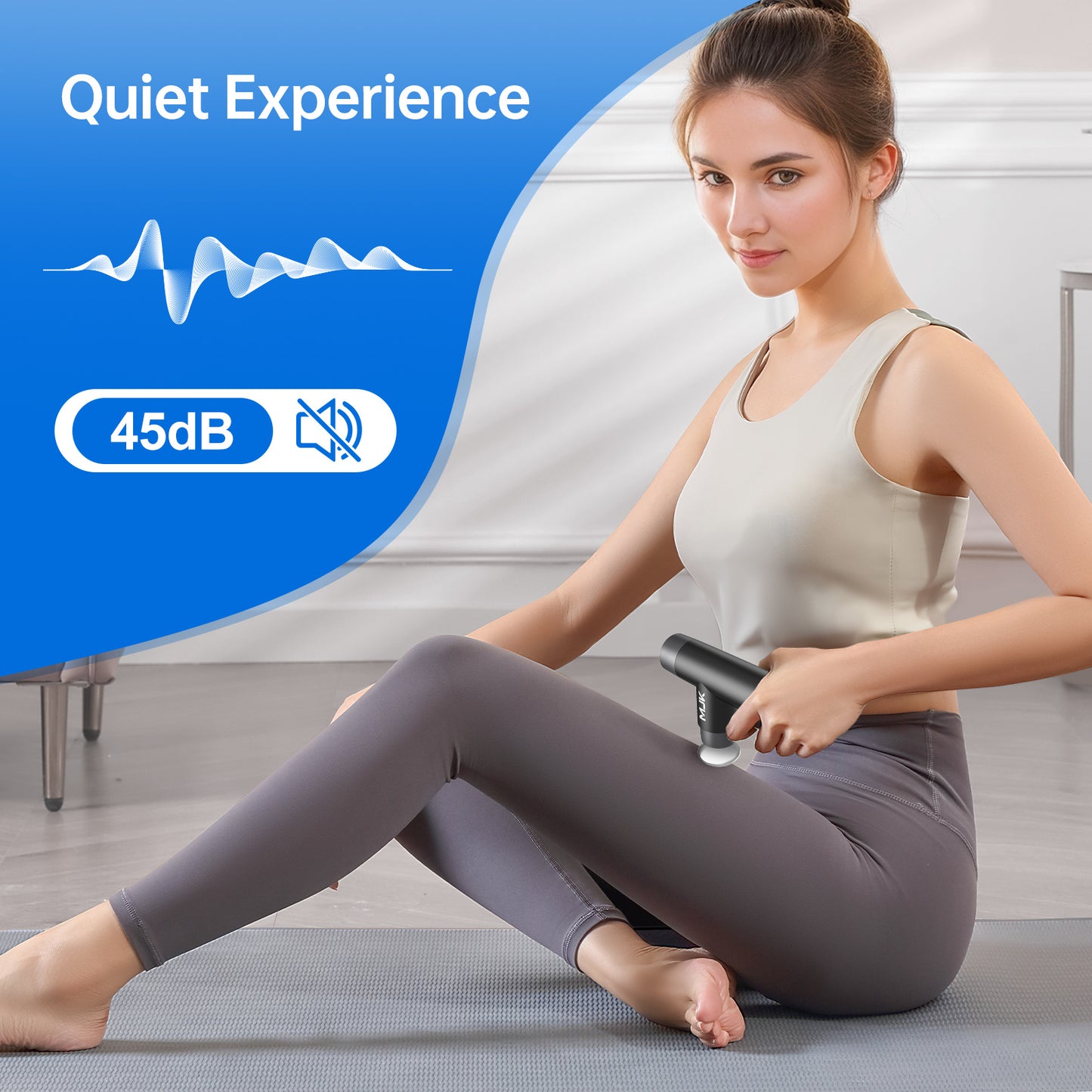 Professional Deep Tissue Massage Gun With Heat Therapy - 3 Interchangeable Heads, 5 Speed Levels, Rechargeable Percussion Muscle Relaxer For Back, Neck & Leg Pain Relief, USB-C Charging