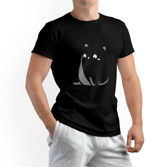 Men's "Fat Cat" Pure Cotton T‑Shirt – Casual Round Neck Pet‑Lover Tee for All‑Season Wear