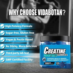 Creatine Gummies – 120 Count Bottle