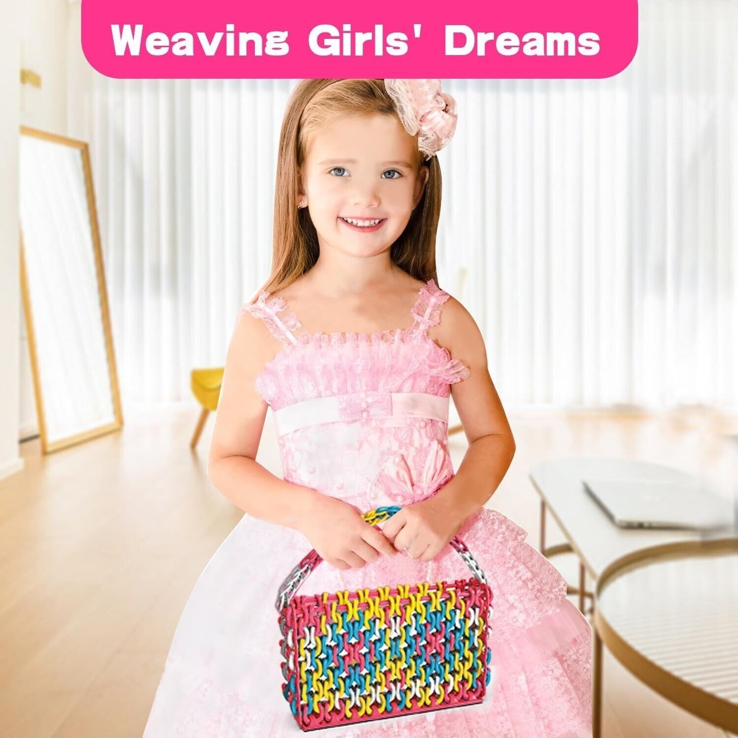 DIY Bracelet & Accessory Weaving Kit β Creative Craft Set for Girls with Loom, Threads & Instructions