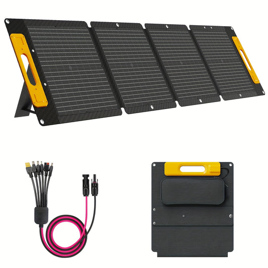 100W Foldable Solar Charging Panel – High Efficiency with USB‑C PD3.0, USB‑A QC3.0 & DC Output for Camping, RV & Outdoor Use