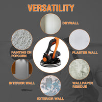 Electric Drywall Sander – 6-Speed Telescopic Wall & Ceiling Sander with Vacuum Dust Collection, LED Light & 18 Sanding Discs