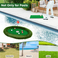 Floating Golf Green Oval Floating Chipping For Pool
