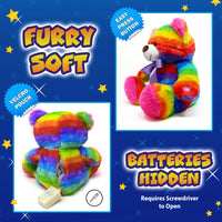 Rainbow Lites Teddy Bear Glow Plush LED Night Light Up Stuffed Animal (16 inch)