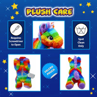 Rainbow Unicorn LED Light Up Stuffed Animal Glow Plush Sleep Toy Night Light for Girls 12 inch