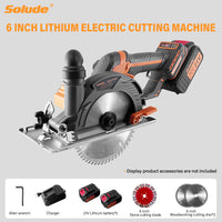 Single-Hand Cutting Machine SQ-006C – Brushless Saw with Two 10-Cell Batteries, Ergonomic Grip & Adjustable Base for Wood & Plastic